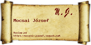 Mocsai József névjegykártya