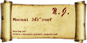 Mocsai József névjegykártya