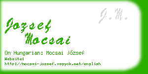 jozsef mocsai business card